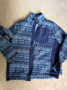 Vineyard Vines Blue Patterned Kids Fleece Jacket